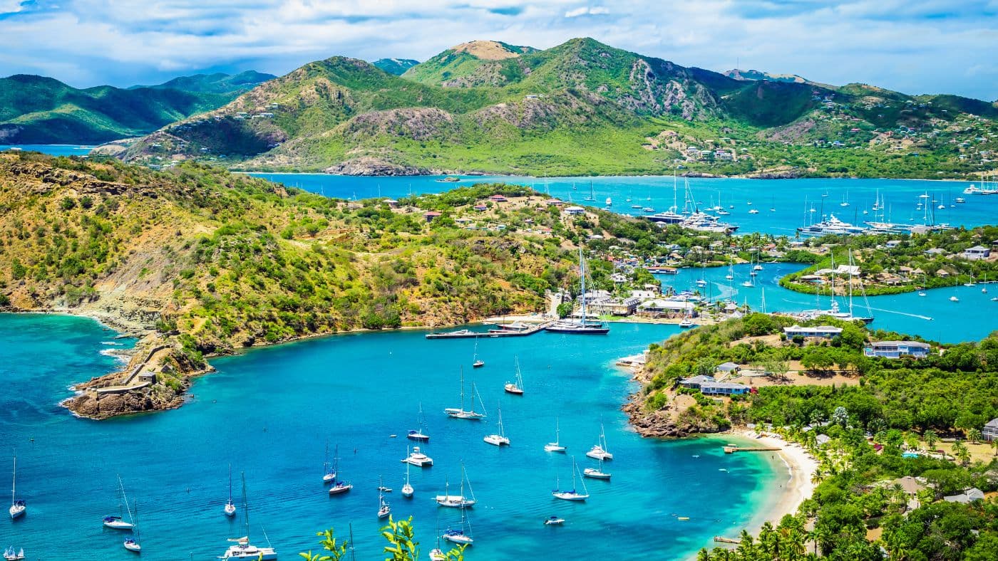 English harbor in Antigua and Barbuda, Caribbean