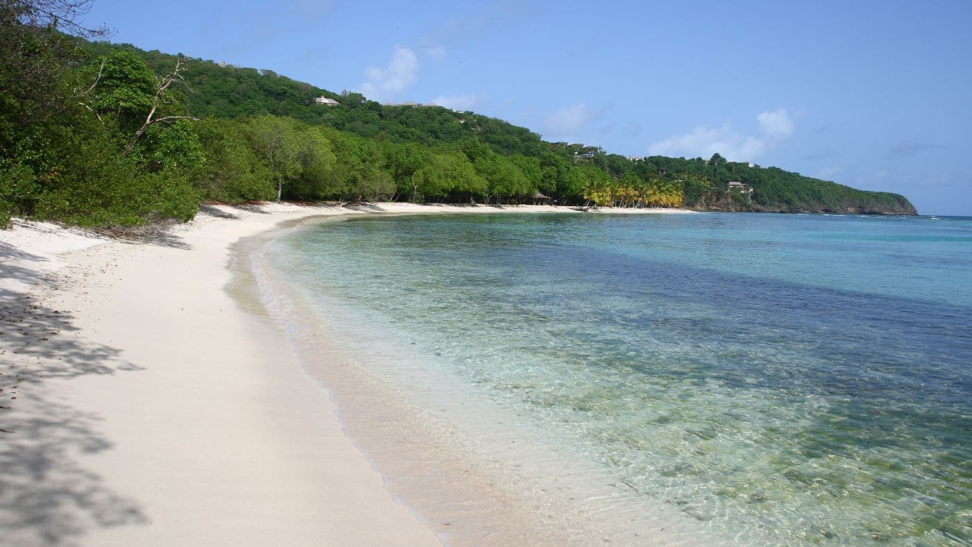 Mustique Island Lagoon Bay, St Vincent and The Grenadines