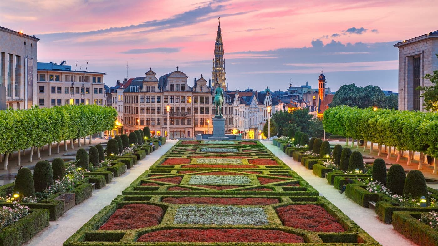 Brussels at sunset, Brussels, Belgium